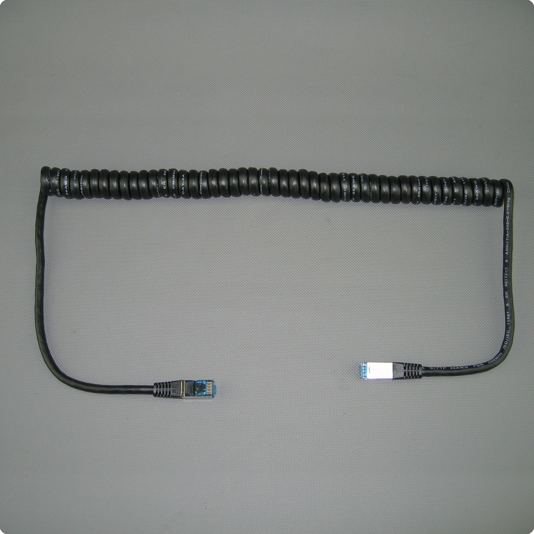 Cable de conexión CAT6- FTP cable espiral - cable helicoidal - cable espiral calidad industrial
