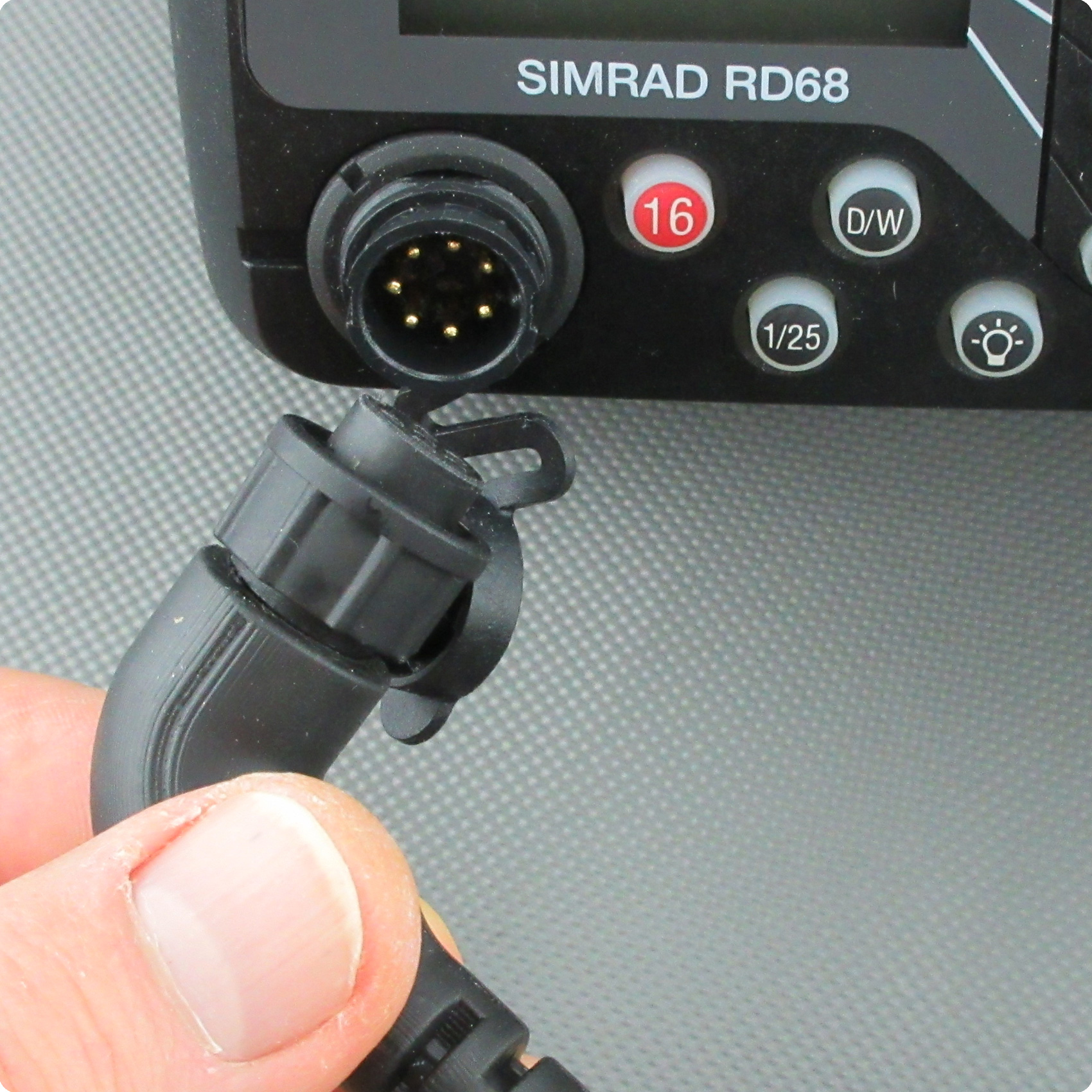 Cable en espiral compatible con Simrad® / Shipmate® RD68, RT1200, RT1400 para micrófonos de mano FTM5